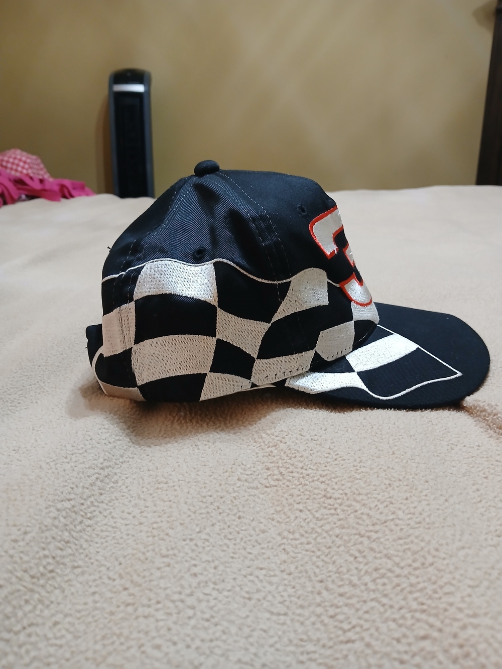 Black Racing Cap with Embroidered Number 3 - Picture 4 of 4